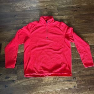 KJUS men’s red fleece half zip medium
